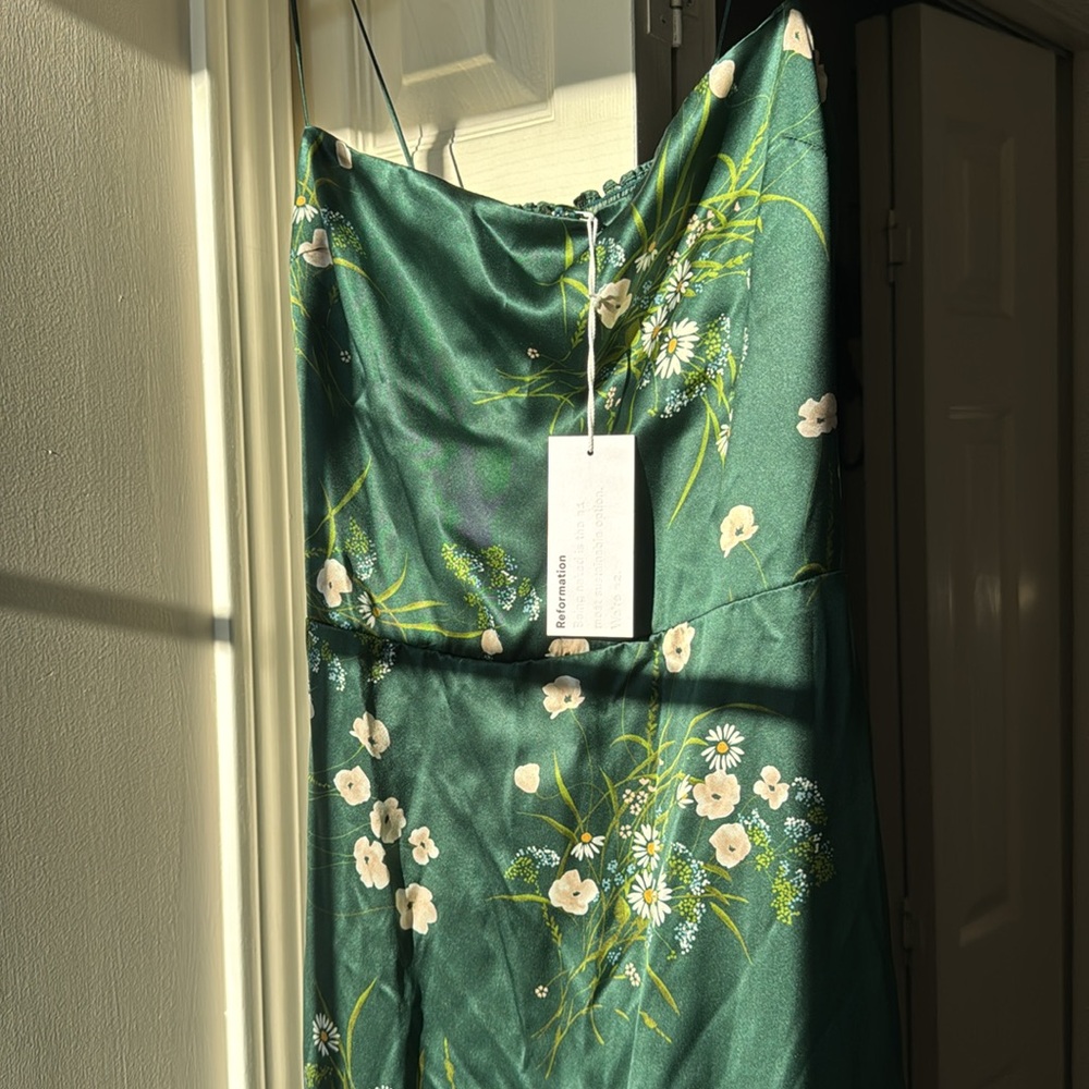 NWT Reformation Frankie Silk Dress